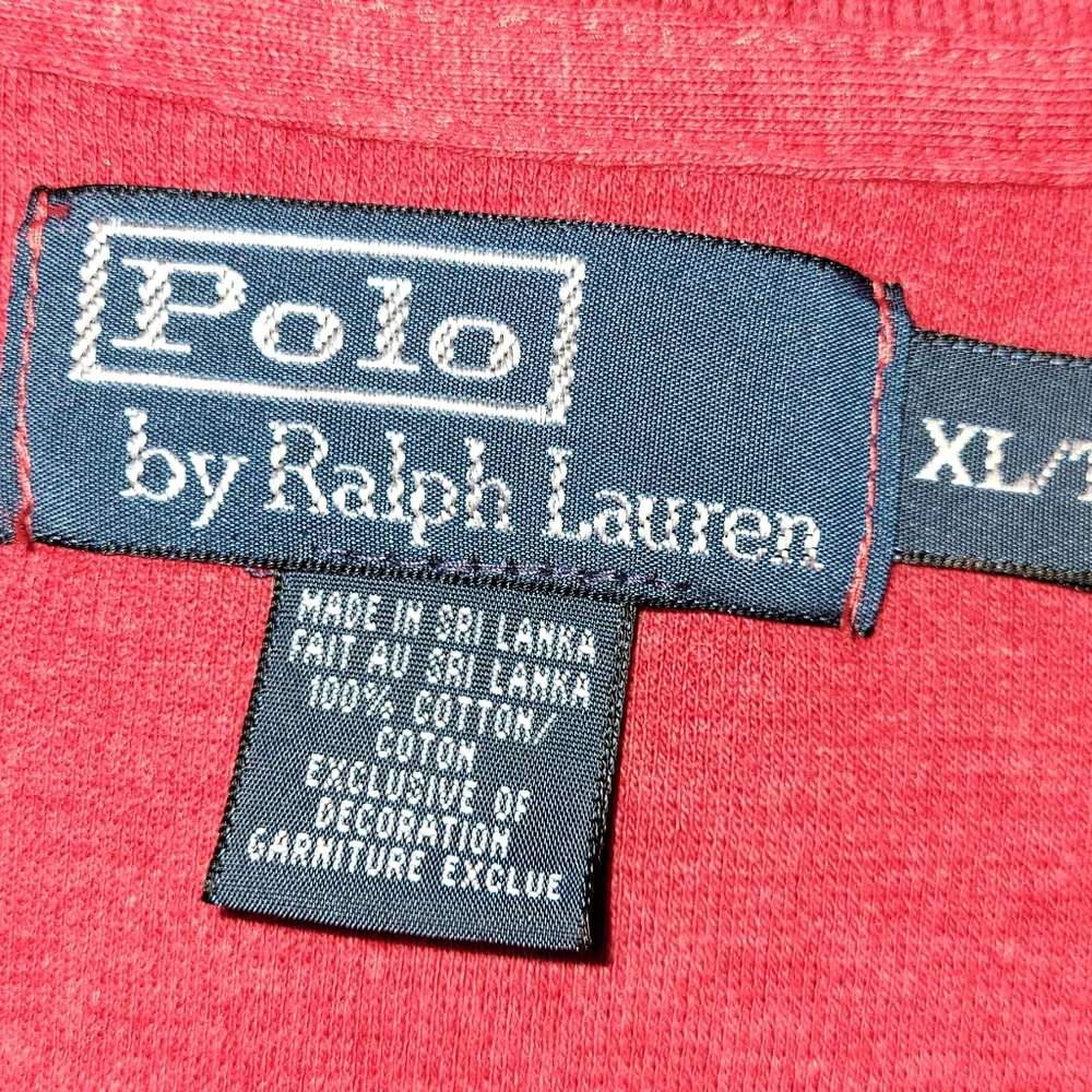 Polo by‎ Ralph Lauren Men's Classic Quarter-Zip Sweater Size XL Soft Red - Picture 3 of 7